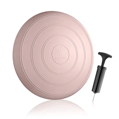 Abbildung von BODYMATE Ballsitzkissen Comfort inkl. Pumpe Rose Gold 33cm Durchmesser Balance Kissen, Sitzballkissen, Luftkissen, Pad Core , Fitness Reha Koordinations und Rückentraining