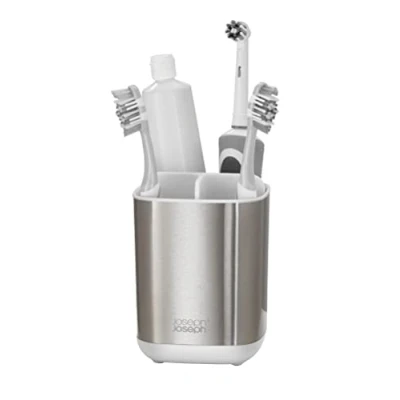 Abbildung von Joseph Easy Store Kompakter Zahnbürstenhalter Caddy für das Badezimmer Edelstahl