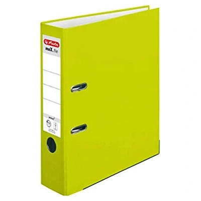 Abbildung von Herlitz Ordner maX.file protect A4, Rückenbreite 8 cm, neon grün, 1 Stück