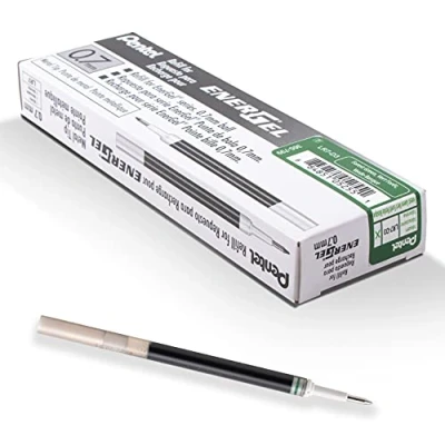 Abbildung von Pentel LR7 D3X Nachfüllmine für EnerGel Stifte 0.7 ball = 0,35 mm Strichstärke, 12 Stück, waldgrün (1er Pack)