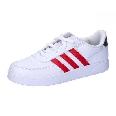 Abbildung von adidas Breaknet Lifestyle Court Lace Shoes Tennisschuhe, Cloud White Better Scarlet Carbon, 35 EU