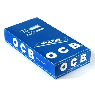 Abbildung von OCB Blau Kurz Rolling Papers Drehpapier Blättchen 25 Heftchen a 50 Blatt