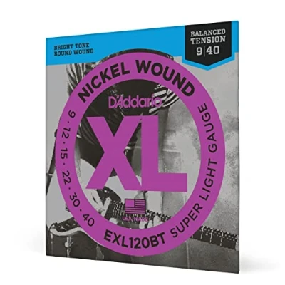 Abbildung von D&#039;Addario Gitarrensaiten E Gitarre Gitarren Saiten EXL120BT Super Light, Balanced Tension, 09 40 1 Stück