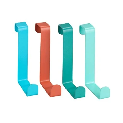 Abbildung von WENKO Türgarderobenhaken 4er Set, Türgarderobe 4 Haken Bunt 1.2 x 6 7.6 cm