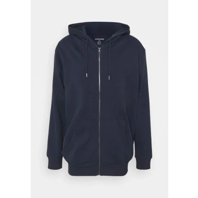 Abbildung von Jack &amp; Jones Jjebasic ZIP HOOD Sweatjacke, Herren, Größe: 5XL, Navy blazer