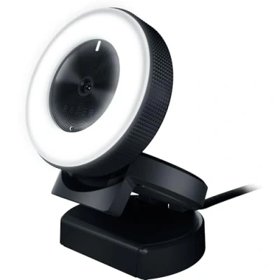 Abbildung von Razer Kiyo Streaming Kamera mit Ring Beleuchtung (USB Webcam, HD Video 720p, 60 FPS, kompatibel Open Broadcaster Sofware, Xsplit, Autofokus, Clip, Stativ Anschluss)