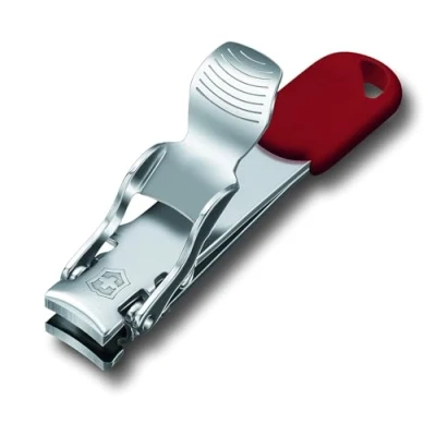 Abbildung von Victorinox Nagelknipser klein, Nagelschneider, Nagelzwicker, Edelstahl, für Fuss und Fingernägel, Professionell, Maniküre, Pediküre, rot