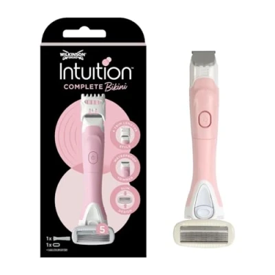 Abbildung von Wilkinson Sword Intuition Complete Bikini Trimmer und Rasierer für Damen, 2 in 1 den Intimbereich und, die alltägliche Pflege, Body