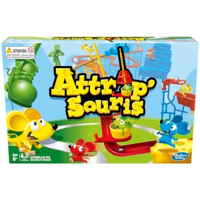 Abbildung von Hasbro Gaming Attrap&#039;Maus, Brettspiel für Kinder ab 6 Jahren, einfachere Installation als in früheren Versionen C0431448, Mehrfarbig