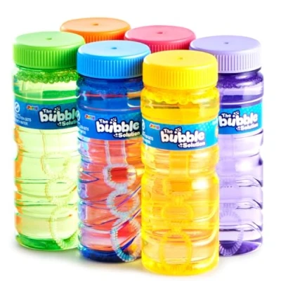 Abbildung von JOYIN 6 Stück Seifenblasen Flaschen (4oz/118ml Lösung), Stäbe, Party Favors für Kinder, Kit, Kleinkind Sommer draußen Spielzeug Geschenk Kinder