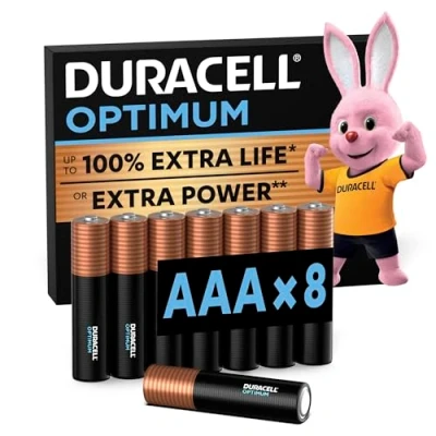 Abbildung von Duracell Optimum Batterien AAA, 8 Stück, bis zu 100 % Extra Power oder zusätzliche Leistung