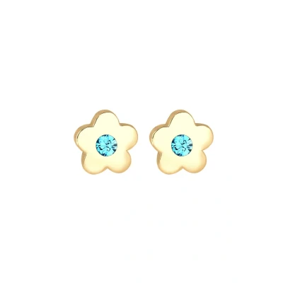 Abbildung von Elli Flower Blossom Sparkling Ohrringe goldcoloured für Kinder, Größe: One Size, Gold coloured