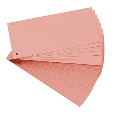 Abbildung von Exacompta 13485B 100er Pack Karton Trennstreifen. 10,5 x 24 cm grau. Für eine übersichtliche Anblage Ihrer Dokumente. Trennlaschen Trennblätter Ordner Register Blauer Engel