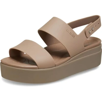 Abbildung von Crocs Damen Brooklyn Low Wedge Sandalen, Latte Mushroom, 38/39 EU