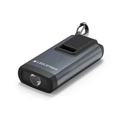 Abbildung von Ledlenser K6R Schlüsselbundleuchte, 400 Lumen, wiederaufladbar, mit USB A Schnittstelle, Rotlicht (Grau)