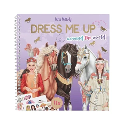 Abbildung von Depesche 12431 Miss Melody Dress Me Up Around The World Stickerbuch mit 24 Seiten zum Gestalten von Pferde Motiven, inkl. 11 Stickerbogen