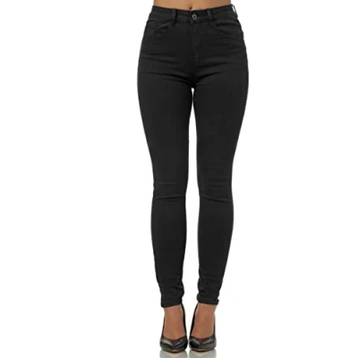 Abbildung von Elara Super High Waist Damen Hose Chunkyrayan EL12 Navy 34 (XS)