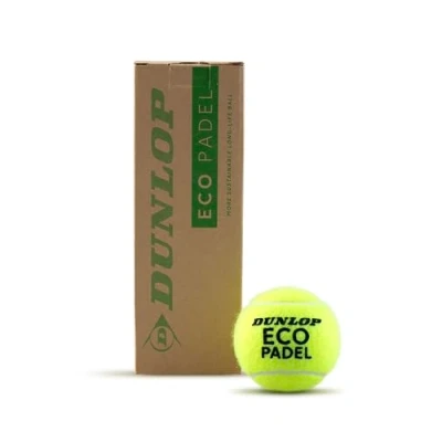 Abbildung von Dunlop Eco Padel (drucklos) Bälle für Vereine, Trainer und Freizeitspieler (1x3er Dose)