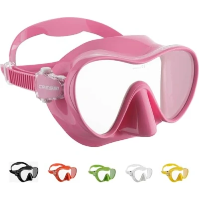 Abbildung von Cressi F1 Maske Rahmenlose zum Tauchen und Schnorcheln, Rosa, Einheitsgröße, Unisex Erwachsene