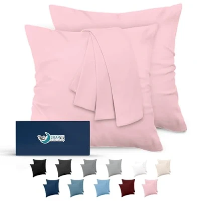 Abbildung von Kissenbezug 80x80 Rosa 2er Set Mikrofaser Oeko TEX Zertifiziert Dreamzie Kopfkissenbezug Weich
