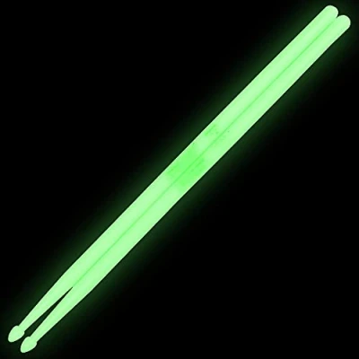 Abbildung von OriGlam 5 A leuchtende Schlagzeugstöcke, Drumsticks, leuchtend im Dunkeln hell Drumsticks (grün)