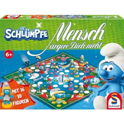 Abbildung von Schmidt Spiele 49455 Mensch ärgere Dich Nicht, Die Schlümpfe, Familienspiel, Mehrfarbig