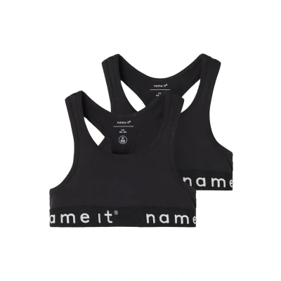 Abbildung von Name it Nkfshort 2 PACK Bustier für Kinder, Größe: 122/128, Black