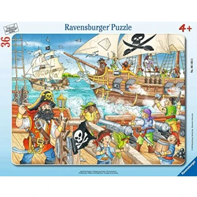 Abbildung von Ravensburger Kinderpuzzle 06165 Angriff der Piraten Rahmenpuzzle für Kinder ab 4 Jahren, mit 36 Teilen