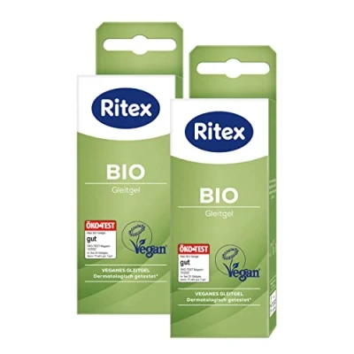 Abbildung von Ritex BIO Gleitgel, 100 ml (2 x 50 ml), vegan und tierversuchsfrei, frei von Duft Farbstoffen, PEG, Parabenen anderen Konservierungsstoffen, Made in Germany