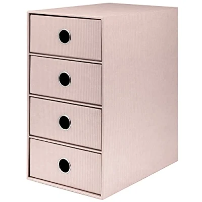 Abbildung von Rössler Papier 1524452584 S.O.H.O. 4er Schubladenbox für DIN A5, mit Griffloch, Powder, 250 x 175 320 mm, 1 Stück