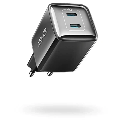 Abbildung von Anker 521 Ladegerät, Nano Pro, Kompaktes 40W PIQ 3.0 Dual Port USB C Netzteil, Kompatibel mit iPhone 15/14/13/12 Serie, iPad Mini, MacBook Air, und mehr, Black Ice
