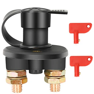 Abbildung von Batterieschalter 12V / 24V, Bolatus Auto Batterie Trennschalter Hauptstromschalter 2 Polig Ein /Aus Schalter Kill Switch 6V für Fahrzeug Boot Kfz
