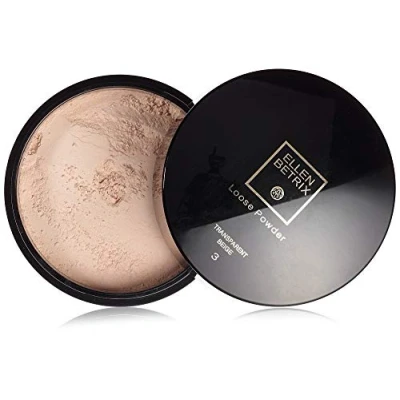 Abbildung von Ellen Betrix Loose Powder Transparent Beige 3, Transparentes Fixing für ein mattes Finish, Mit praktischer Puderquaste und cleverem Dosierer, 1 x 15 g
