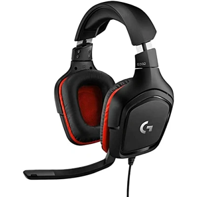 Abbildung von Logitech G332 kabelgebundenes Gaming Headset, 50mm Treiber, Rotierende Kunstleder Ohrmuscheln, 3.5mm Klinke, kompatibel mit PC/Mac/Xbox One/PS4/Nintendo Switch (Generalüberholt)
