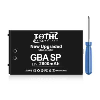 Abbildung von 2800mAh 1 Packs Gameboy Advance SP Akkupack, GBA Wiederaufladbarer Lithium Ionen Akku Ersatz für SP, AGS 001, SAM 003 mit Tool Pack Kit (Not for