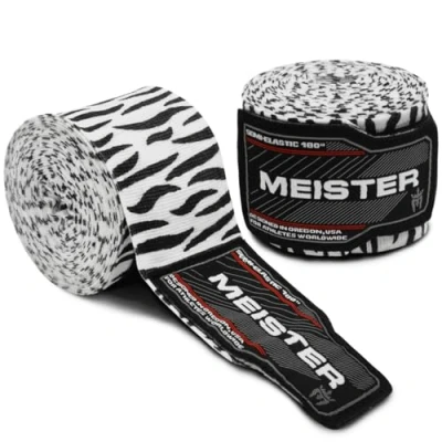 Abbildung von Meister Erwachsene 180 Zoll (457cm) Semi Elastische Handbandagen für MMA &amp; Boxen (Paar) Zebrastreifen