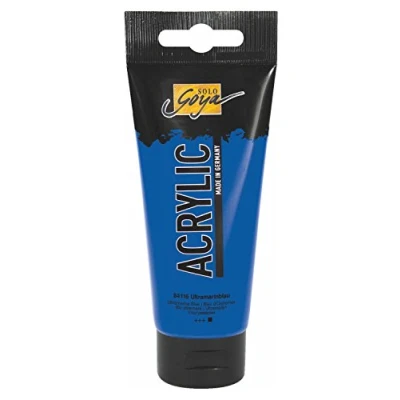 Abbildung von KREUL 84116 Solo Goya Acrylic, 100 ml Tube in ultramarinblau, cremige vielseitig einsetzbare Acrylfarbe Studienqualität, auf Wasserbasis, schnell und matt trocknend, gut deckend, wasserfest