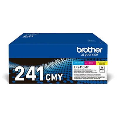 Abbildung von Brother Original TN 241CMY Toner Multipack mit 3 Tonern Cyan/Magenta/Gelb, für bis zu ca. 1400 Seiten je Farbe, DCP 9020CDW, HL 3140CW, 3150CDW, 3170CDW, MFC 9140CDN, 9330CDW, 9340CDW