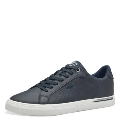 Abbildung von s.Oliver Herren Sneaker flach Zeitlos Bequem, Blau (Navy), 43 EU