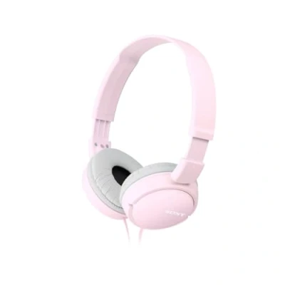 Abbildung von Sony MDR ZX110 faltbarer Bügelkopfhörer Leistungsstarker Klang, rosa, 25