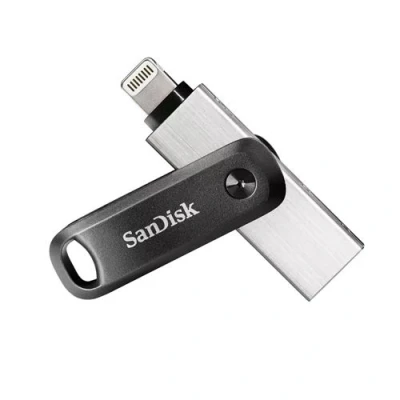 Abbildung von SanDisk iXpand Go Flash Laufwerk iPhone Speicher 64 GB (iPad kompatibel, automatisches Backup, Schlüsselanhänger Funktion, USB 3.0, App)