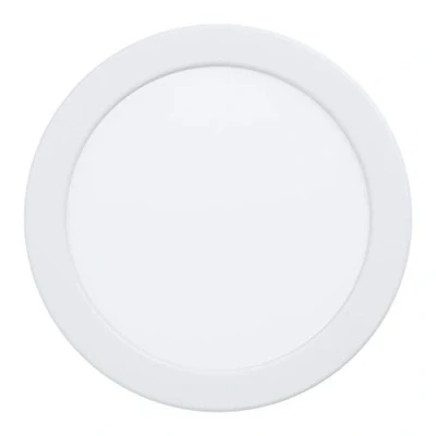 Abbildung von EGLO LED Einbaustrahler Fueva 5, Ø 16,6 cm, Spot aus Stahl und einer Kunststoff Leuchtfläche, Einbauleuchte in Weiß, flach, geringe Einbautiefe 26 mm, neutralweiß