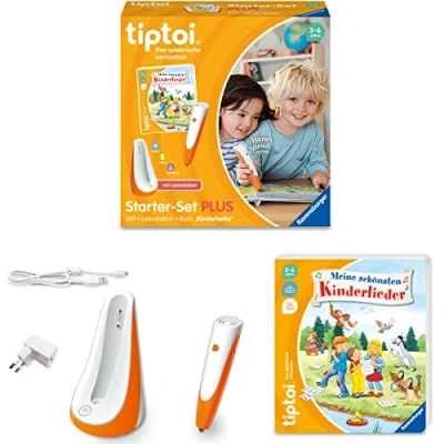 Abbildung von Ravensburger tiptoi Starter Set plus 00159: Stift und Buch Meine schönsten Kinderlieder Ladestation [Exklusiv bei Amazon]