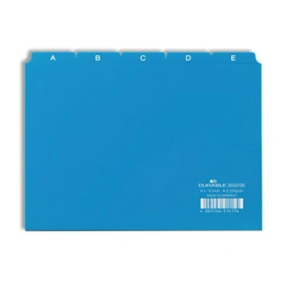 Abbildung von Durable Leitregister A Z, A5 quer, 1 Stück, blau, 365006
