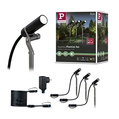 Abbildung von Paulmann 94154 Plug &amp; Shine LED Außenleuchte Spot Plantini Set 3000K 24V Anthrazit Alu Aussenleuchte Spotbeleuchtung Strahler