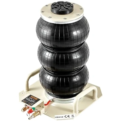 Abbildung von VEVOR Pneumatischer Wagenheber Air Jack 3 t, Weiß Dreifachbeutel Luftheber 140 450 mm Hubhöhe Sack Luftwagenheber, 10 Sekunden Hub Wagenheberheber für SUV, LKW, Bus usw.