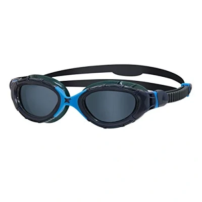 Abbildung von Zoggs Predator Flex Polarized Ultra Regular Fit Schwarz/Grün/Polarisiertes Kupfer Schwimmbrille, Einheitsgröße