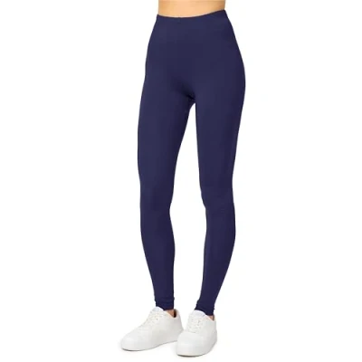 Abbildung von Merry Style Damen Lange Leggings aus Viskose MS10 143 (Dunkelblau, XL)