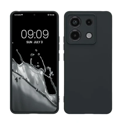 Abbildung von kwmobile Handyhülle kompatibel mit Xiaomi Redmi Note 13 Pro 5G / Poco X6 Hülle Handy Case aus weichem Silikon in Heidelbeerblau