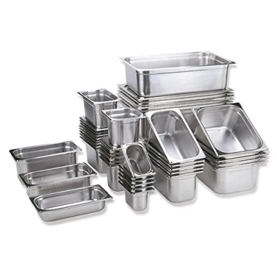 Abbildung von APS 81306 GN 1/3 Behälter, rostfreier Gastronormbehälter Edelstahl, Abmessungen 176 x 325 mm/Höhe 150 mm/Volumen 5,7 Liter, Edelstahlfarben
